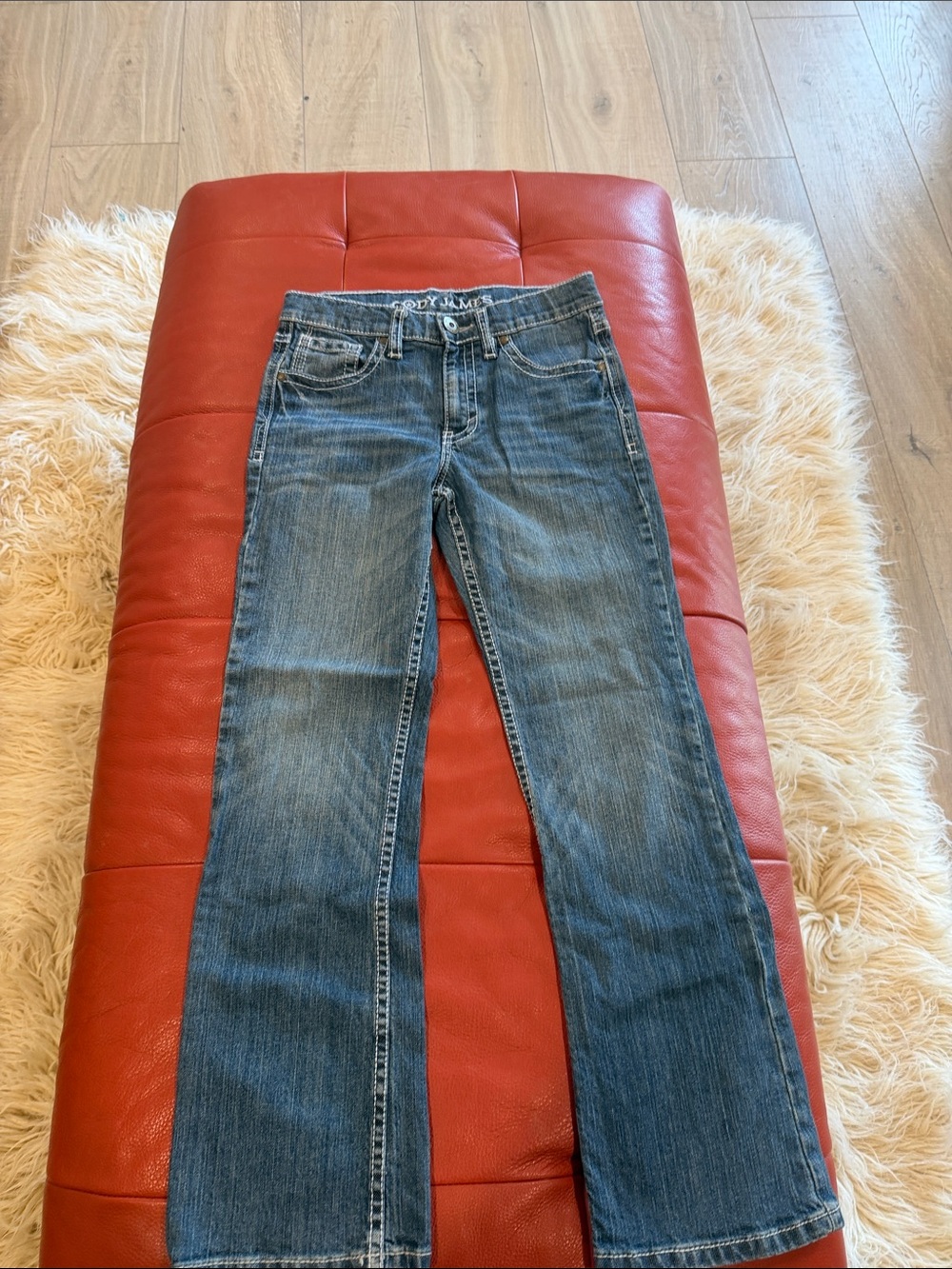 Cody James boys Midwash Blue Denim Bootcut Jeans size 12